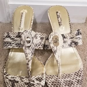 New! Snakeskin Sandles (Size 10)